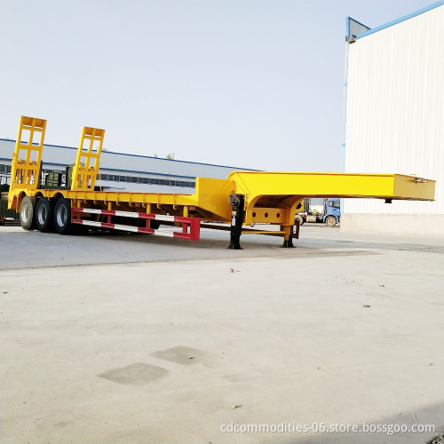 Low Price Factory Heavy Duty  2/3 Axle  Lowbed Truck Trailer for Africa